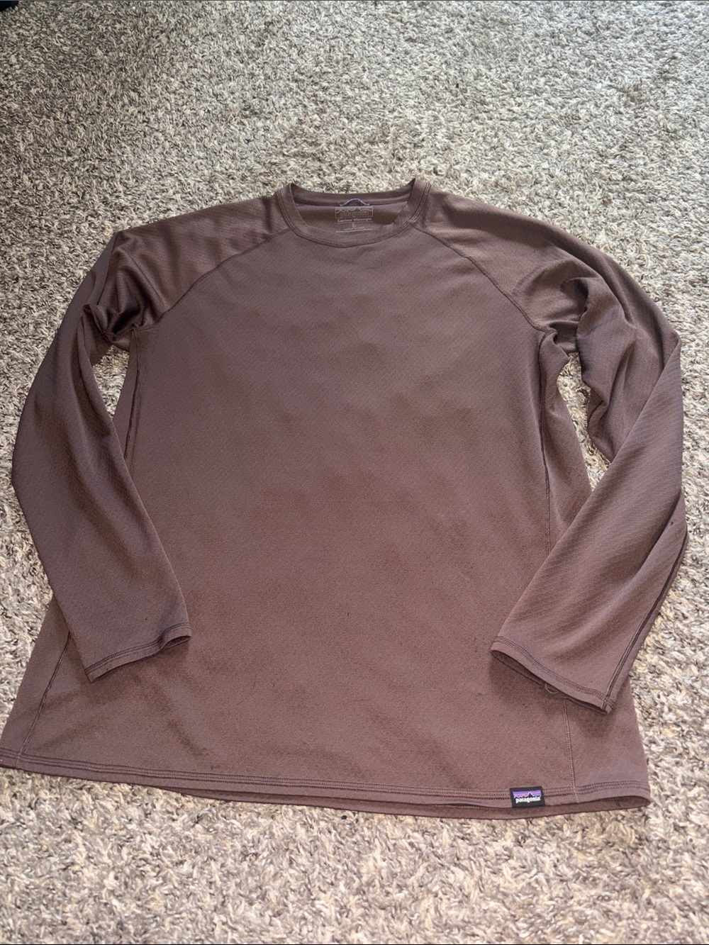 Patagonia Men's Long-Sleeve Crew Neck Shirt - Brown